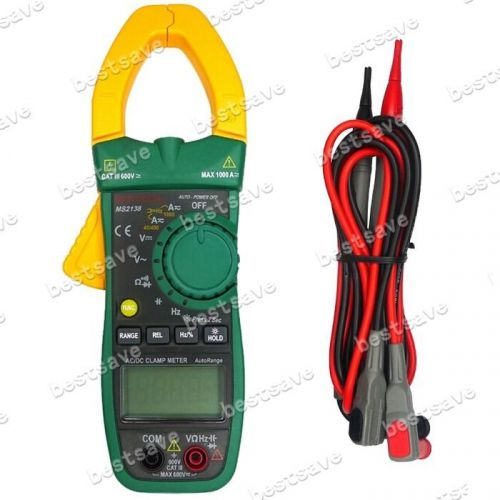 Pro mastech ms2138 digital auto-ranging ac dc v a res cap freq clamp meter b0285 for sale
