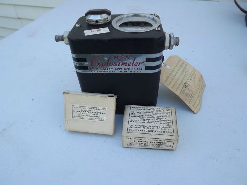 MSA Explosimeter Model-3 Vintage 1963 Never Been Used Cotton + Charcoal Filter