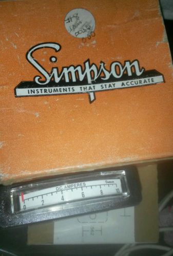Simpson model amp meter 0-10 dc amperes for sale