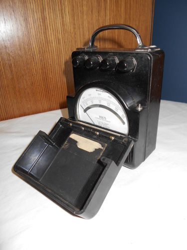 Vintage Westinghouse AC 0-600vac Voltmeter PA-14 Bakelite WORKS!!