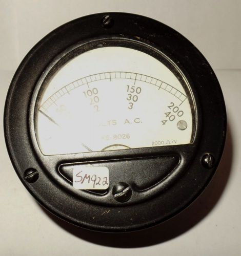 Ac round panel meter voltmeter volt meter 0-200 / 0-40 / 0-4 ac vac for sale