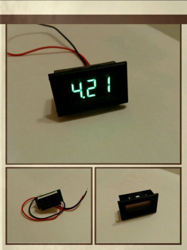 0.36&#034; lcd voltmeter display 2 wire w/ voltmeter bezel housing for box mods, auto for sale