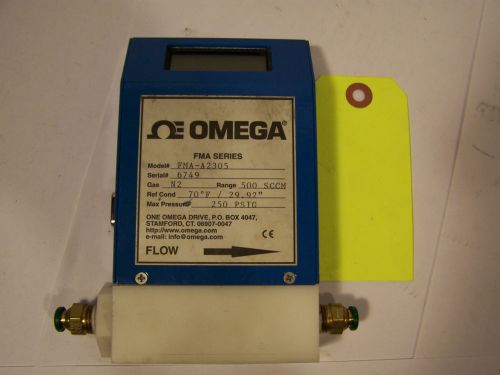 OMEGA FMA-A2305 FLOW METER. 500SCCM.N2.USED.CB2