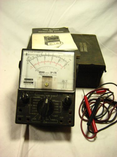 Vintage Sperry Model sp 170 Volt Ohm Tester with Booklet in worn leather case