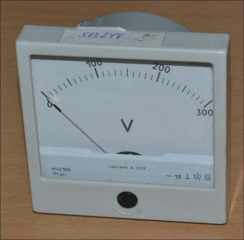 0-300V DC Panel Voltmeter. Class 1.5. #513277