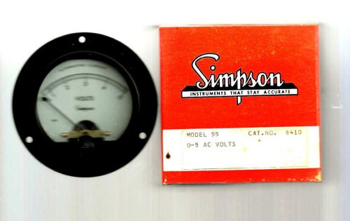 Simpson Panel Meter,For Broadcast Transmitters Lab.Quality 0-5V AC, Made in USA