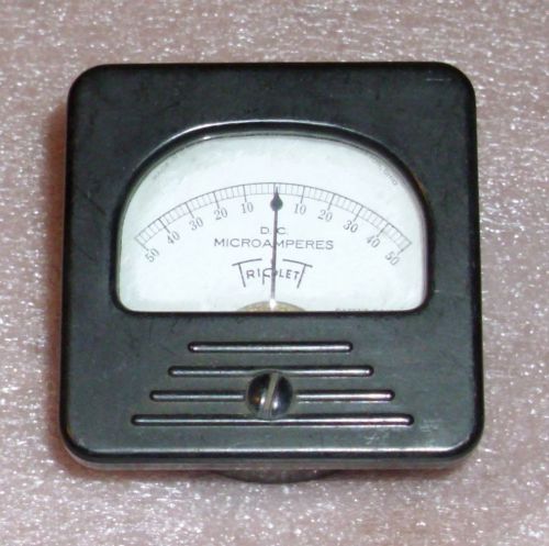 Triplett  50-0-50 dc    microamperes panel  meter tested for sale