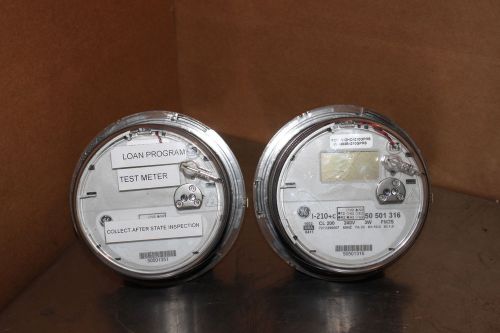 GE General Electric I-210+C Kilowatthour Power Meter 240 Volt LOT of 2