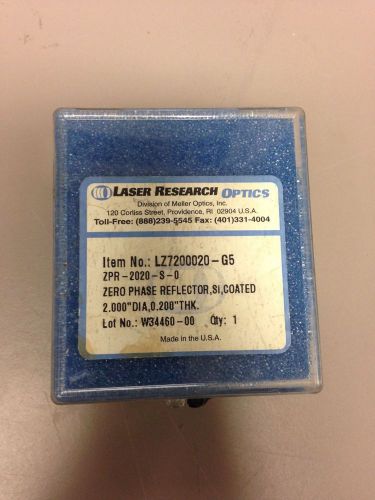 Laser Research Optics, Zero Phase Reflector, SI, Coated ZPR-2020-S-0