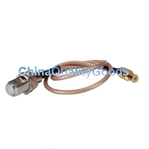 F Jack female to MCX plug male straight pigtail jumper RF cable RG316 15cm