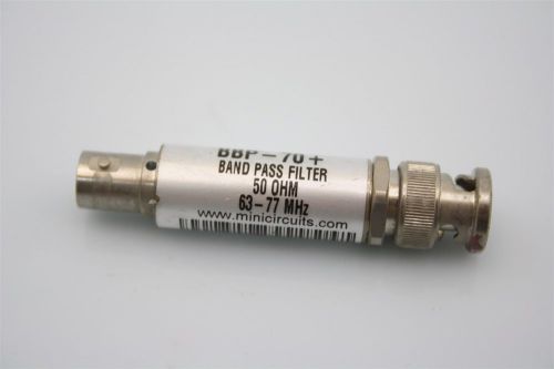 Mini-Circuits BBP-70+ RF BandPass Filter BPF 63-77MHz BNC  TESTED  by the spec