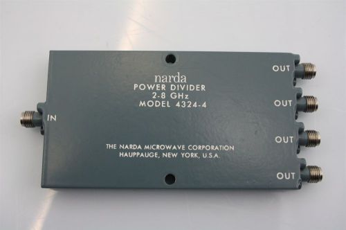 Narda 4324-4 Power Divider 4-Way, 2-8 GHz, SMA-F (all ports), TESTED by the spec