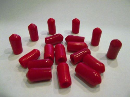 100 Silicone caps SMA female RF connector 15.5mm 0.61&#034; (approx) RED