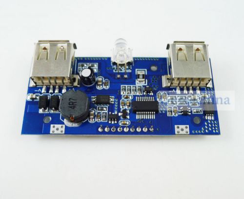 Dual USB 3.7V to 5V 1A 2A boost converter with lcd display Mobile Power Charger