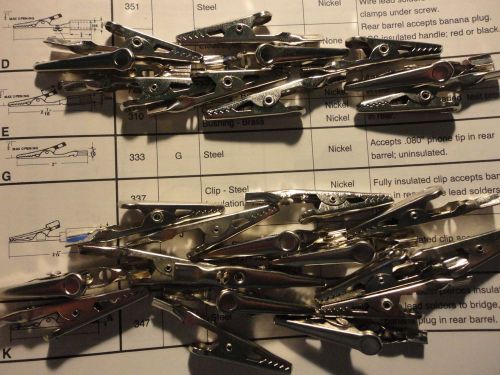 25PCS ALLIGATOR CLIPS HHS # 333 ACCEPTS .080 PHONE TIP