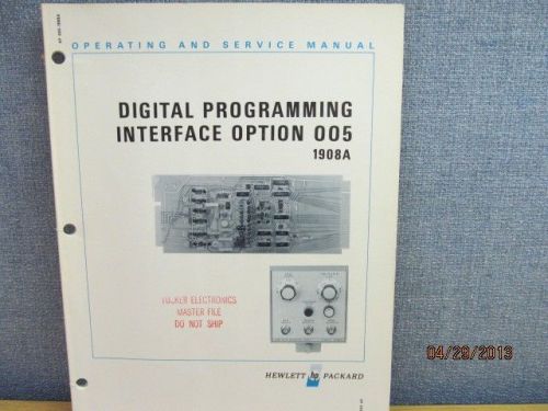 Agilent/HP 1908A Digital Programming Interface 005 Op Service Manual/schematics