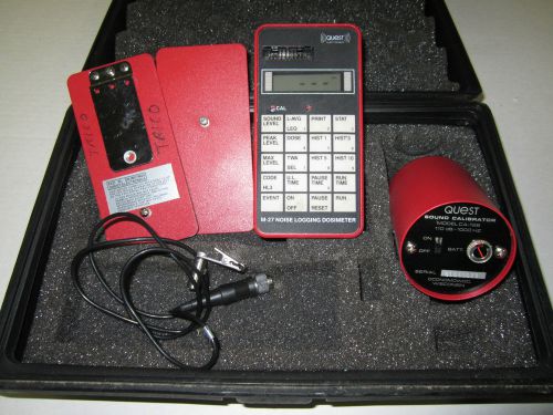 Quest M-27 Noise Sound Meter Logging Dosimeter w/ Mic + CA-128 Calibrator