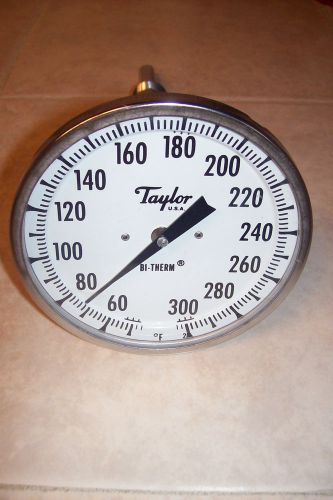 Taylor 5&#034; Thermometer Bi-Therm - 50 to 300 - with Thermowell Lagging 304SS  USA