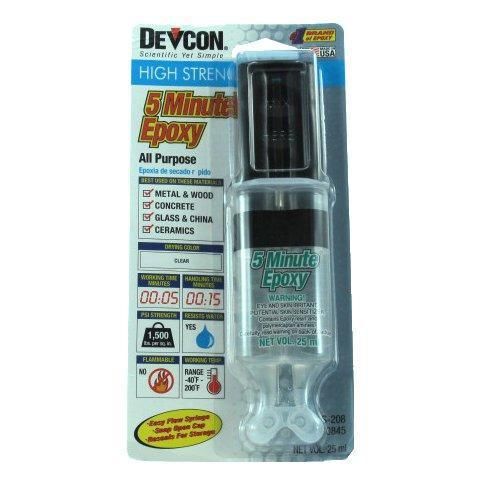 25 ml. high strength 5 minute clear epoxy syringe for sale