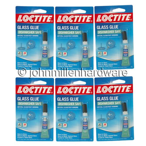 Loctite Dishwasher Safe Glass Glue, 6 Tubes