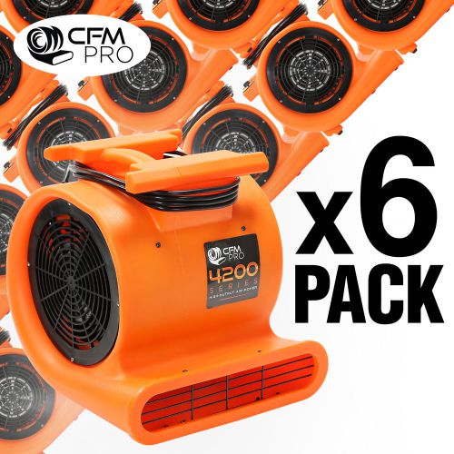 Cfm pro 4200 air mover carpet dryer blower floor drying industrial fan - 6 pack for sale
