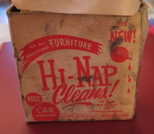 Vintage hi nap cleans for all upholstered furniture bottle in original box fairm for sale