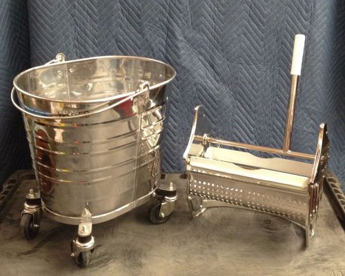 Geerpres stainless steel bucket &amp; geerpres royal knight wringer ~ cleanroom for sale