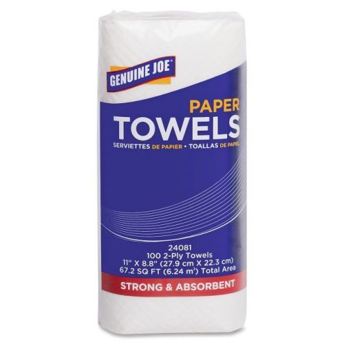 Genuine joe 2-ply household roll paper towels - 2 ply - 100 (gjo24081) for sale