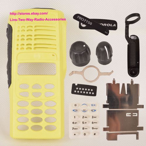 10x yellow refurbish repair kit case housing for motorola pro7150 walkie talkie for sale