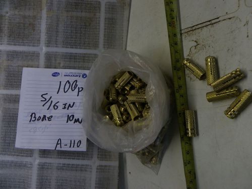Lot of 100 drop in brass concrete anchors for threaded rod 5/16 or 85 pc of 5/8 for sale