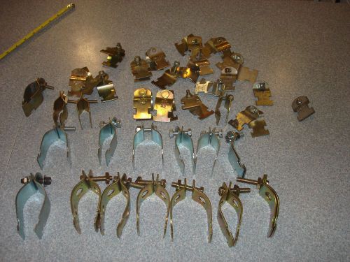 Strut Pipe Clamps lot of 37 Pcs. 3/8&#034; to 2&#034;