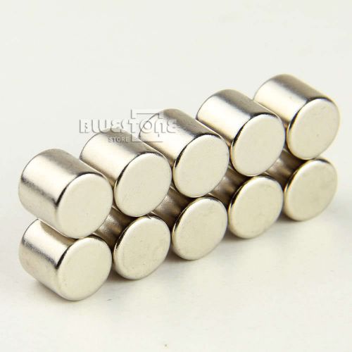 10pcs Super Strong Round Cylinder Magnets 10 x 10mm Rare Earth Neodymium N35