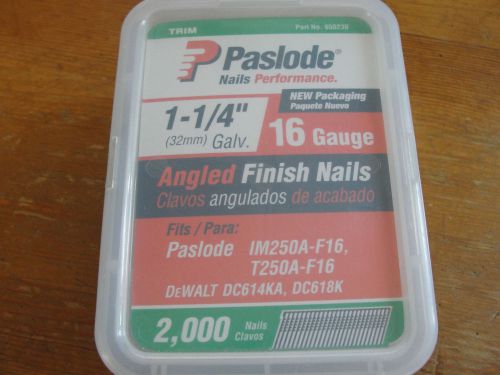 New - paslode 650230 1-1/4-inch 16 gauge angled galvanized finish nail 2000 cts for sale
