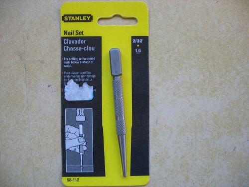 NEW STANLEY 58-112 NAIL SET  2/32&#034; FREE SHIPPING