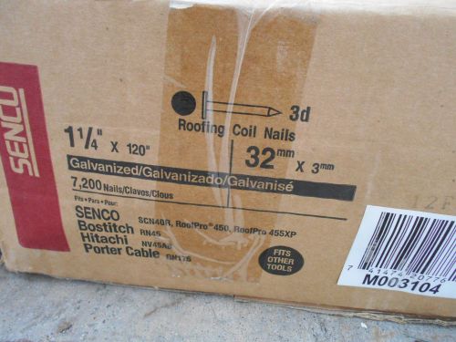 SENCO 1 1/4&#034; Roofing Coil NAILS 32mm  M003104 lot near (2) full case 14,000 ct