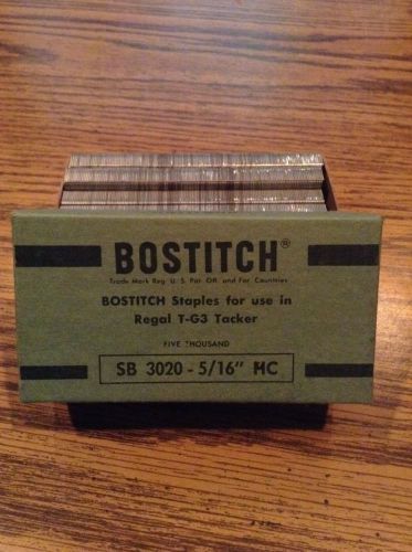 Bostitch staples for use in t-g3 tacker  sb 3020 1/2&#034;  (5000) for sale