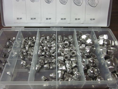 150pc g industrial tool stainless steel metric hex cap nut assortment sscn-150 for sale