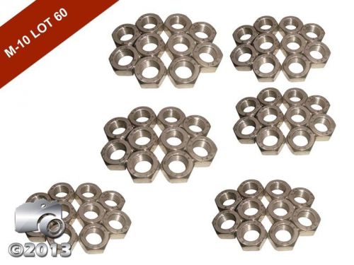 ( PACK OF 60 PIECES )- M 10 HEXAGON HEX FULL NUTS A2 STAINLESS STEEL DIN 934