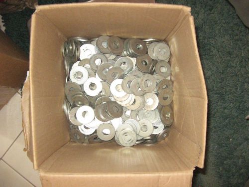 NEW 325 Pieces 5/8&#034; Galvanized Flat Cut Washers, Net Weight = 23-1/2 pounds.
