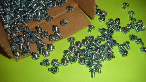 6-32 x 1/4&#034; screw pan head sems phillips zinc 190 pcs for sale