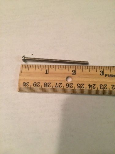 6-32 x 2 1/2&#034; round head nickel plated brass machine screw (pack of  35 for sale