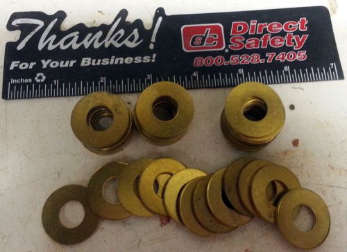 Brass washers, 50, 1 1/8 &#034;wide, hole 1/2&#034;, 3/32&#034; thick