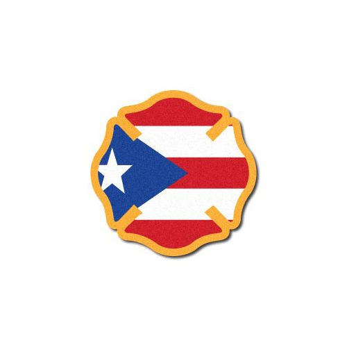 FIREFIGHTER HELMET DECALS FIRE HELMET STICKER- Reflective Puerto Rico Maltese