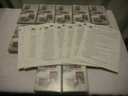 Rare 1998 fetn american heat firefighter training vhs tapes x12/set w/books scba for sale