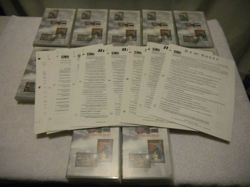 RARE 1998 FETN AMERICAN HEAT Firefighter TRAINING VHS TAPES x12/SET w/Books SCBA