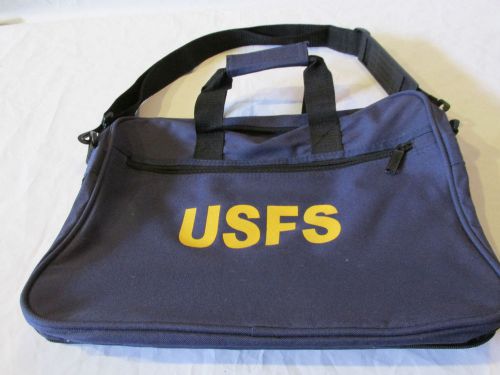 U.S. FOREST SERVICE FIELD OFFICE BAG 16&#034;X12&#034; NEW WITH SHOULDERSTRAP 2BL HANDLED!