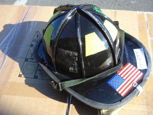 Cairns 1010 Helmet Black + Liner Firefighter Turnout Bunker Fire Gear ...H-244
