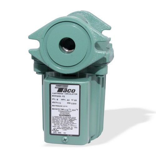 Taco model 009 (009-f5) cast iron high velocity cartridge circulator pump for sale