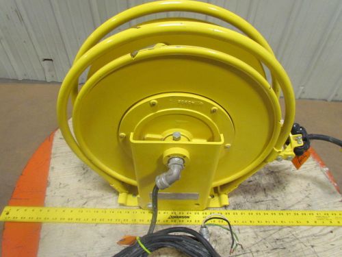 Aero-motive retractable electric cable reel 45&#039; 110v 12/3 cord 20amp 3-ring 600v for sale