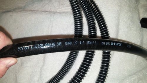 SYNFLEX 3R80-06 3/8&#034; 14&#039; PRESSURE HOSE W SPRING GUARD AND 1/2&#034; NPT END FITTINGS